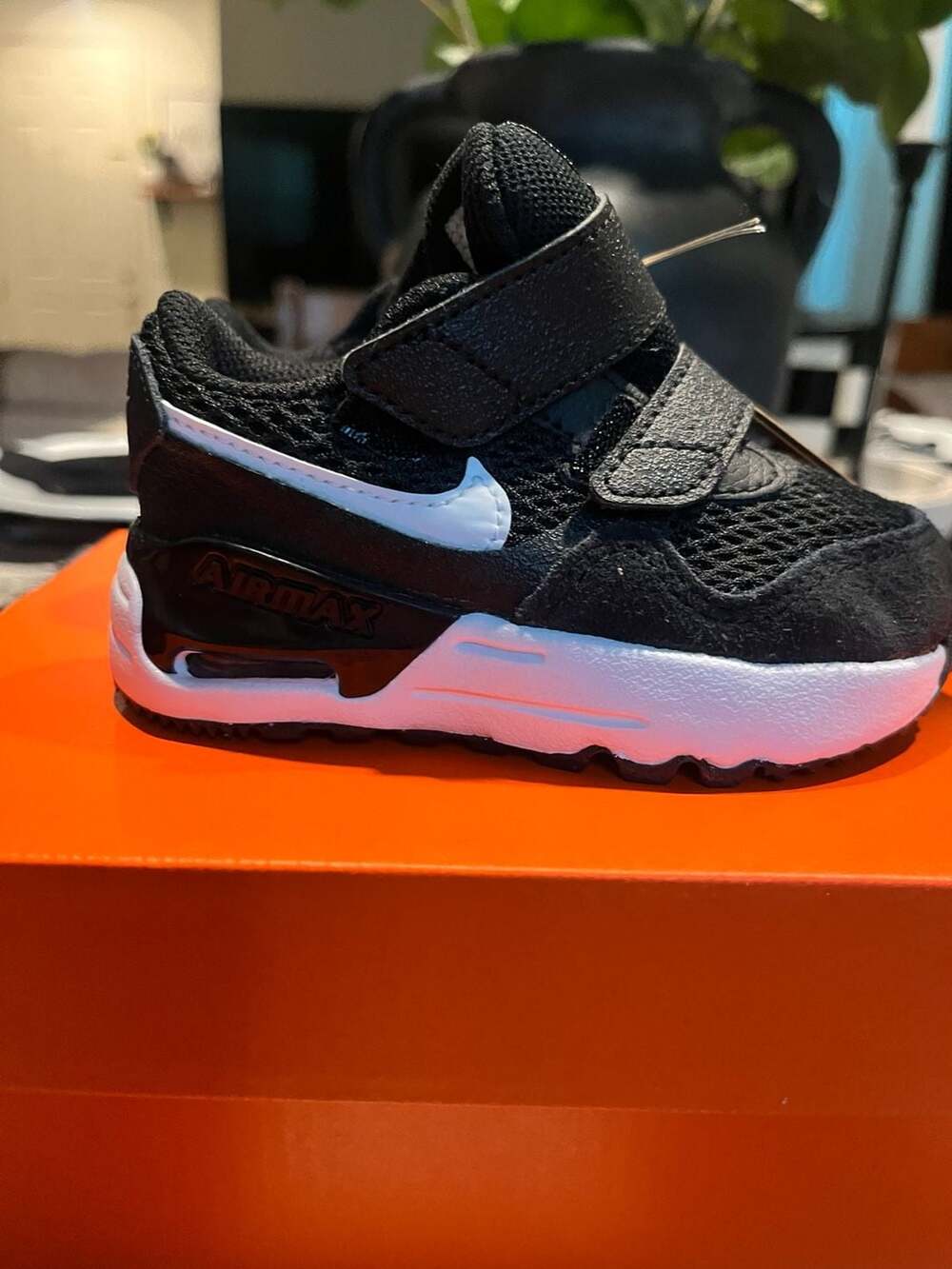Nike Air Max 90 Toddler Shoes Size 5C Black White DQ0286-001
